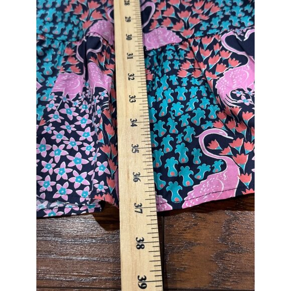 NEW Simply Southern Womens XL Ruffle Sleeve Flamingo Dress 100% Cotton Boho Chic - Picture 14 of 14